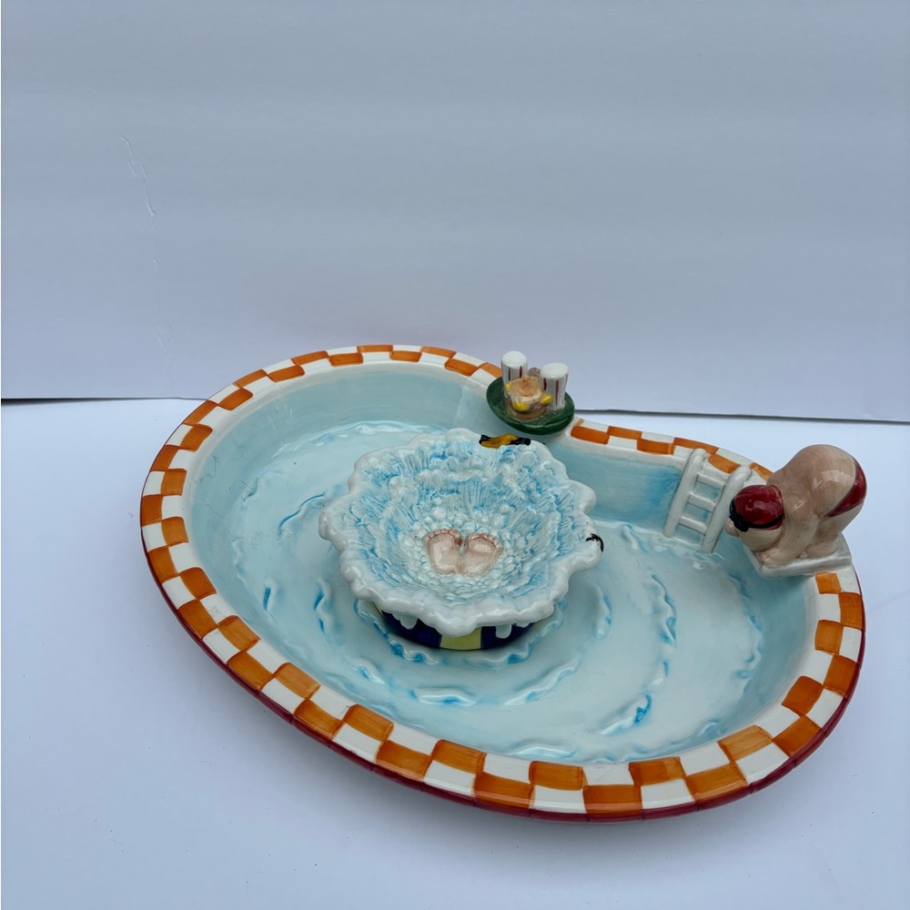 Swimming Pool Side Chip And Dip By Lillian Venon